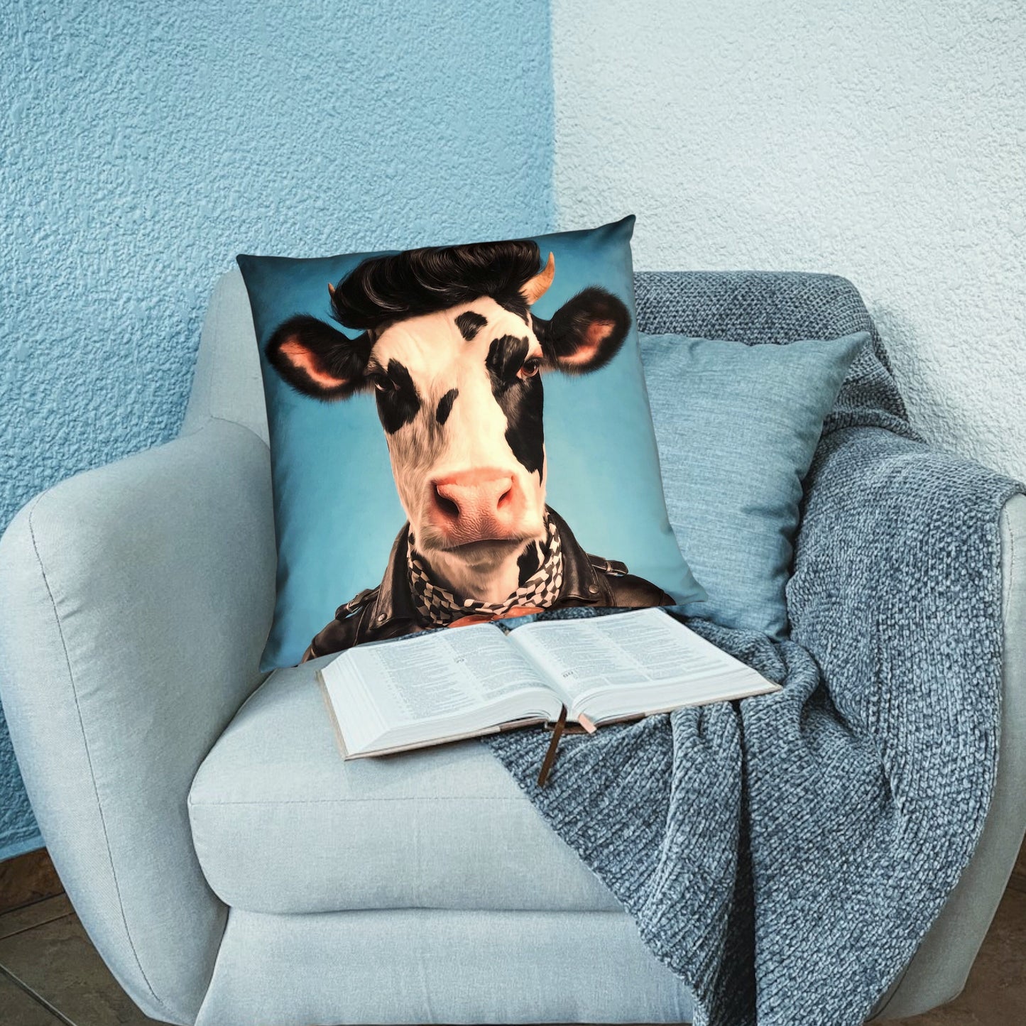 Cooles samtweiches Kissen coole Kuh