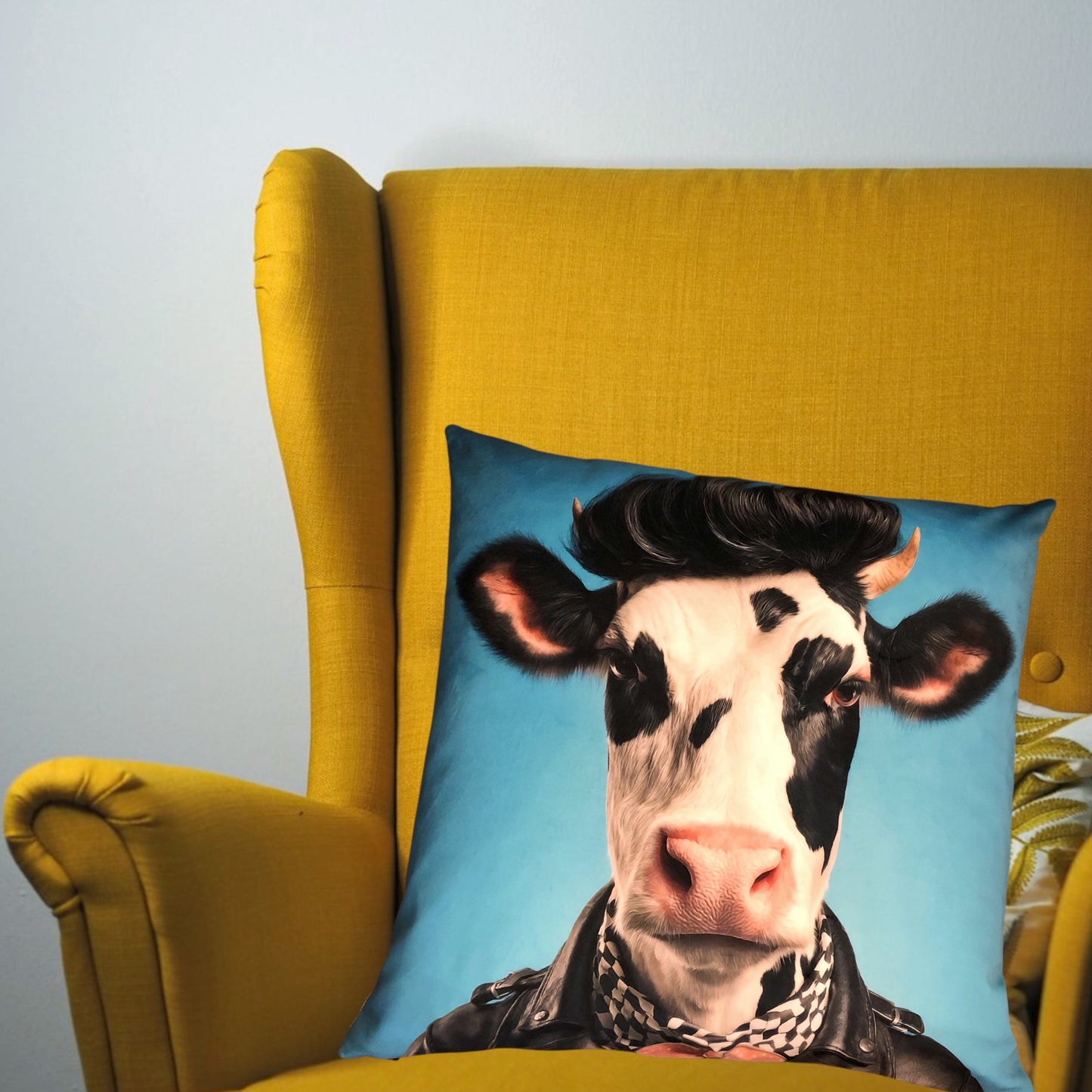 Cooles samtweiches Kissen coole Kuh