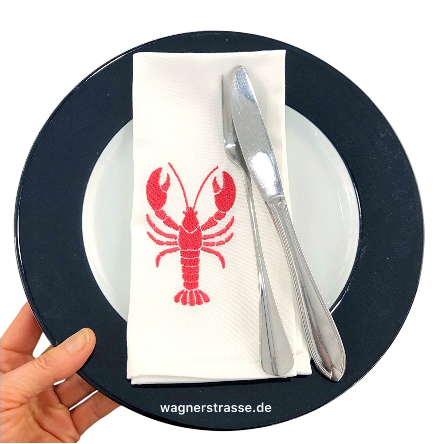 Bestickte Serviette