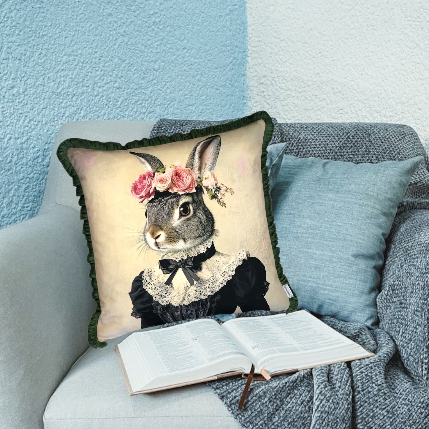 Cooles samtweiches Kissen süsser Hase