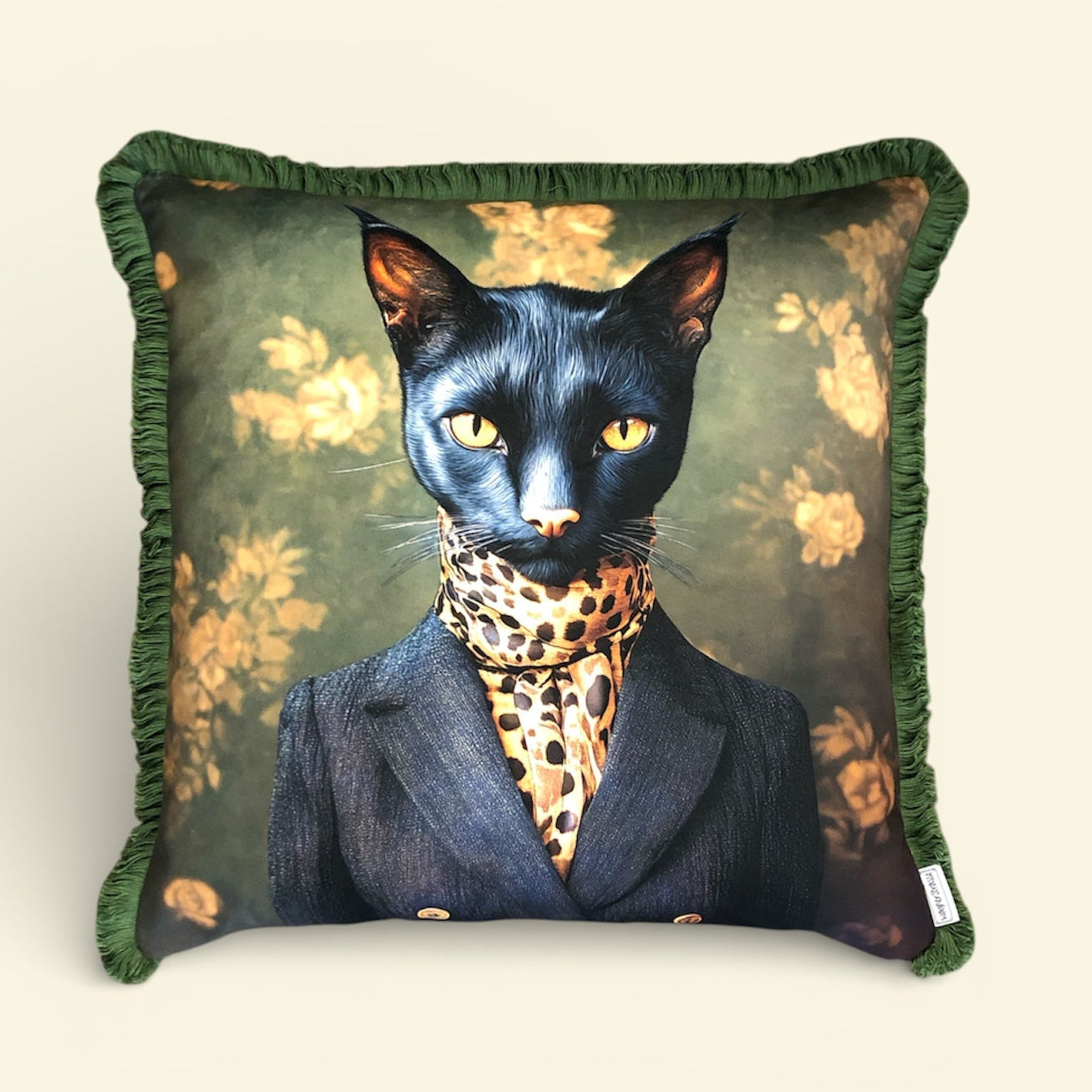 Cooles samtweiches Kissen Katze