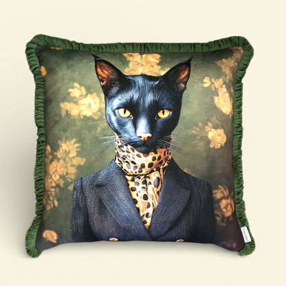 Cooles samtweiches Kissen Katze