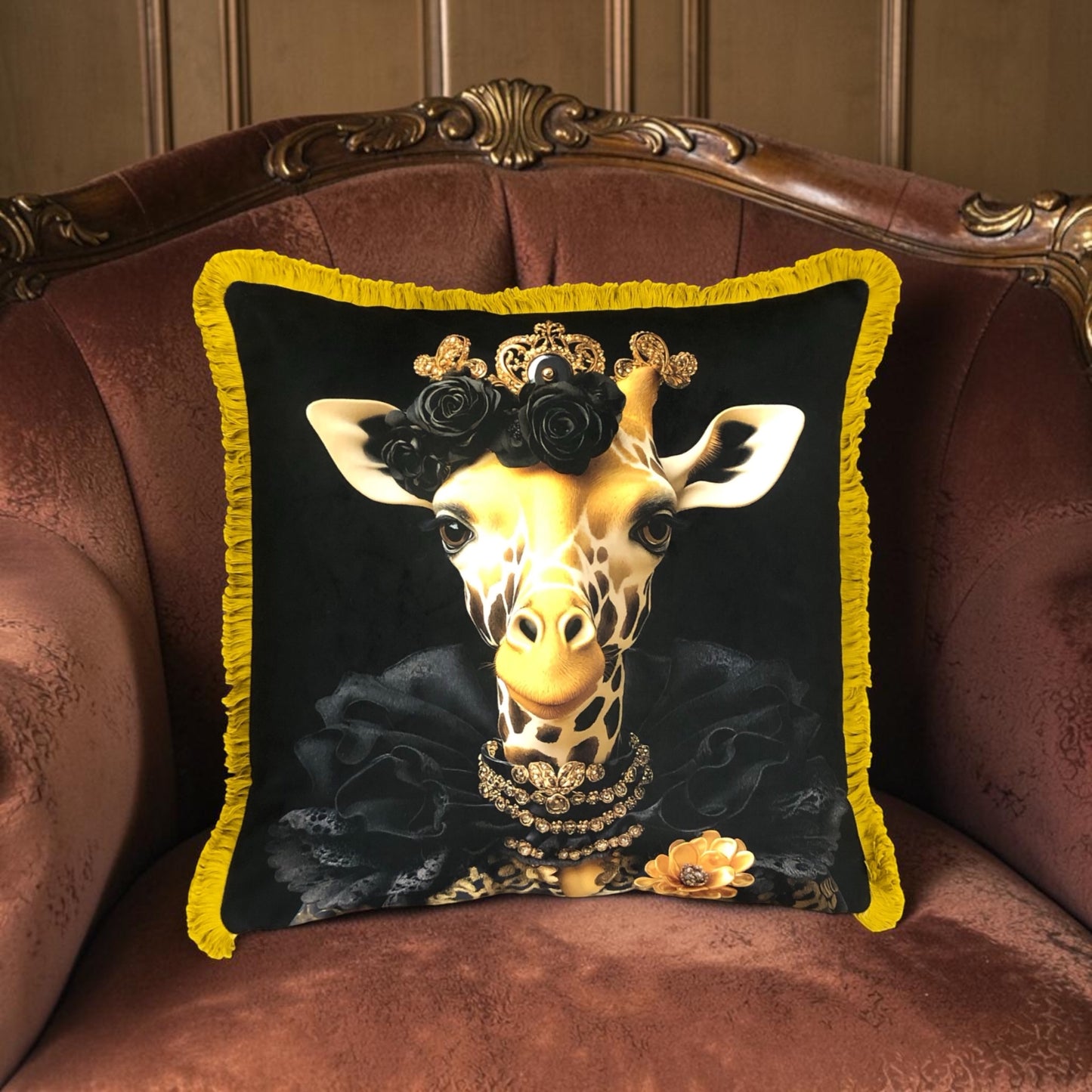 Cooles samtweiches Kissen Giraffe