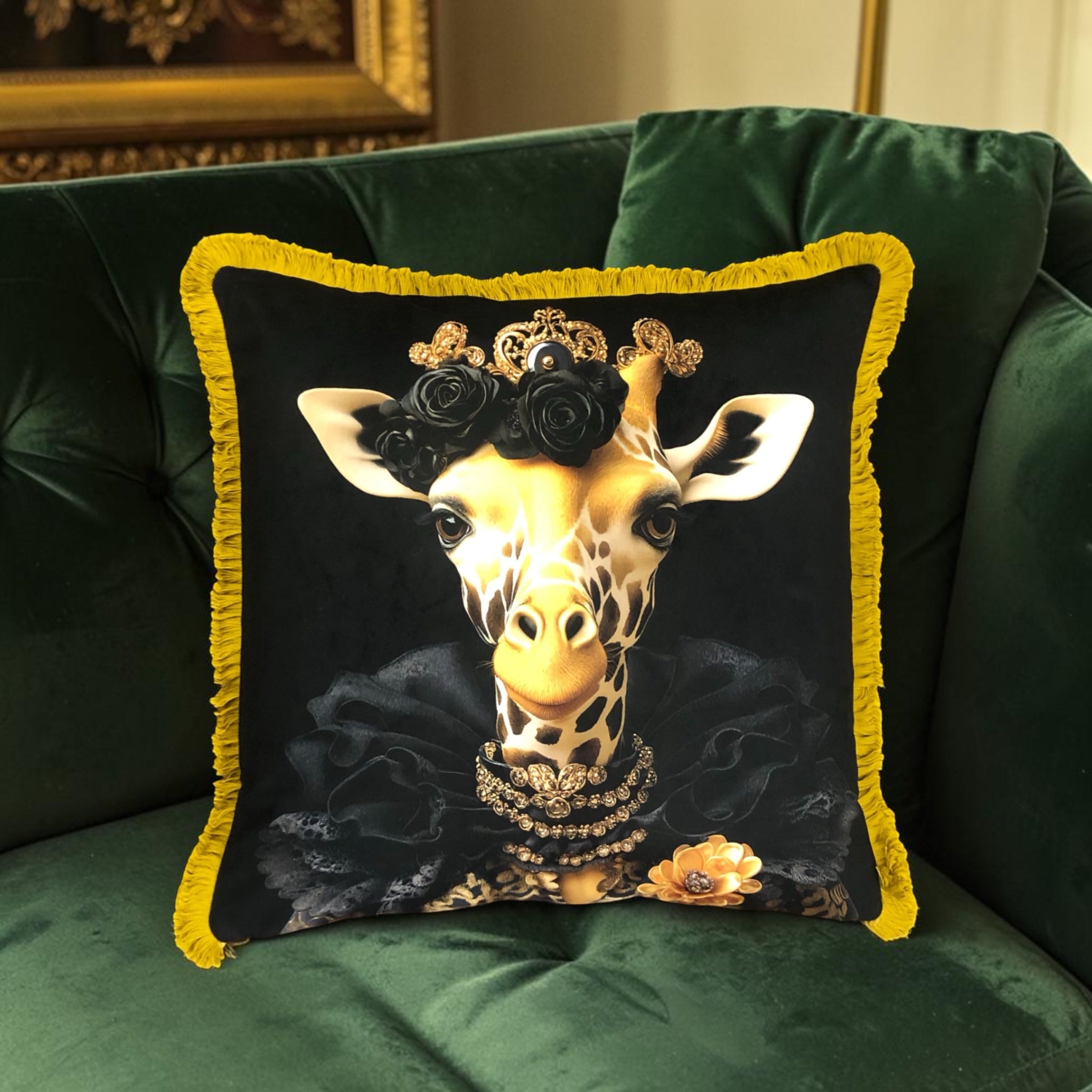 Cooles samtweiches Kissen Giraffe