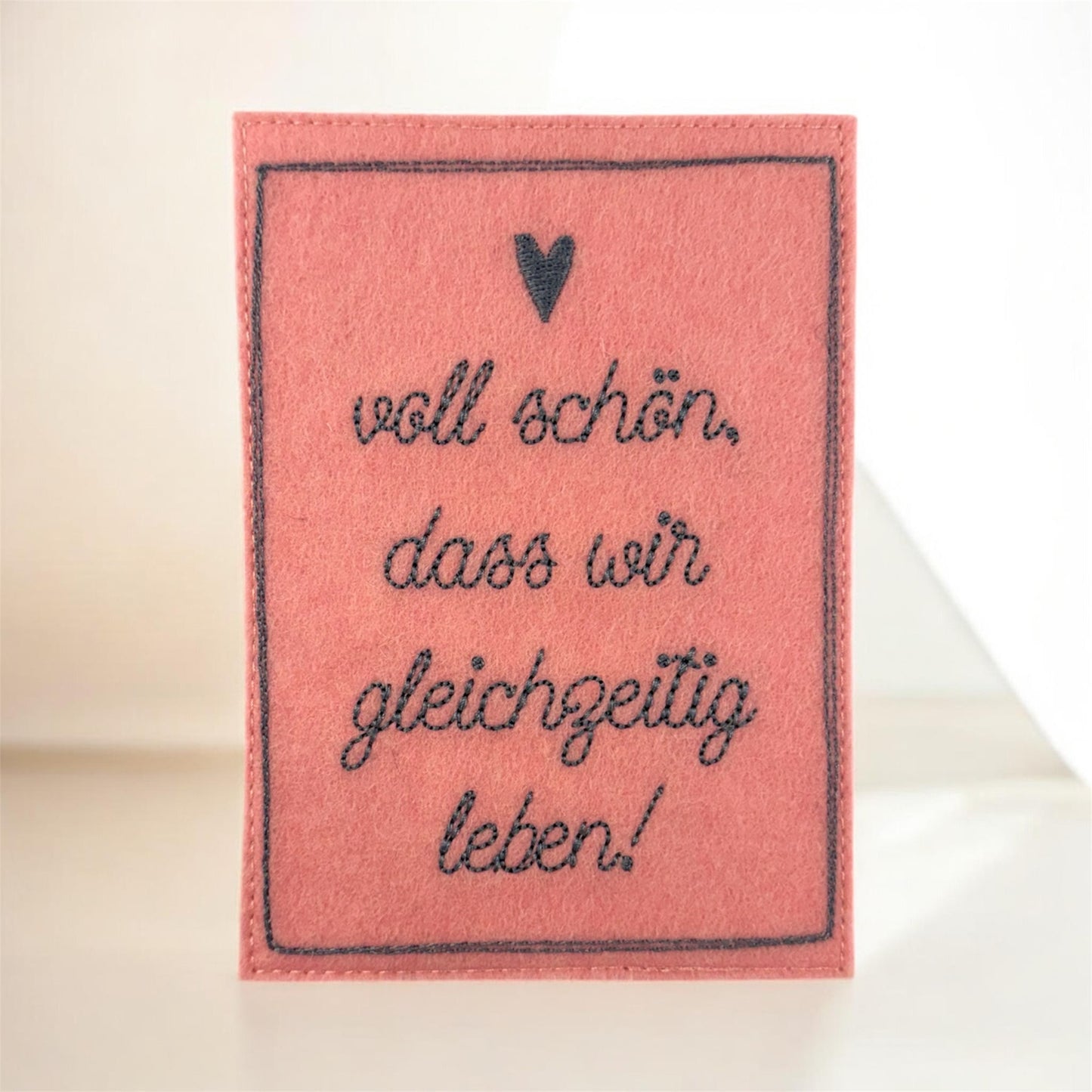 Postkarte gestickt