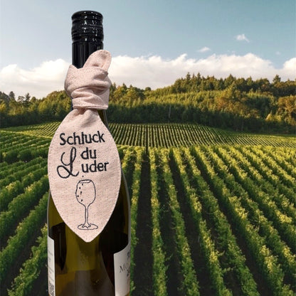 Bestickte Schleife mit  Botschaft