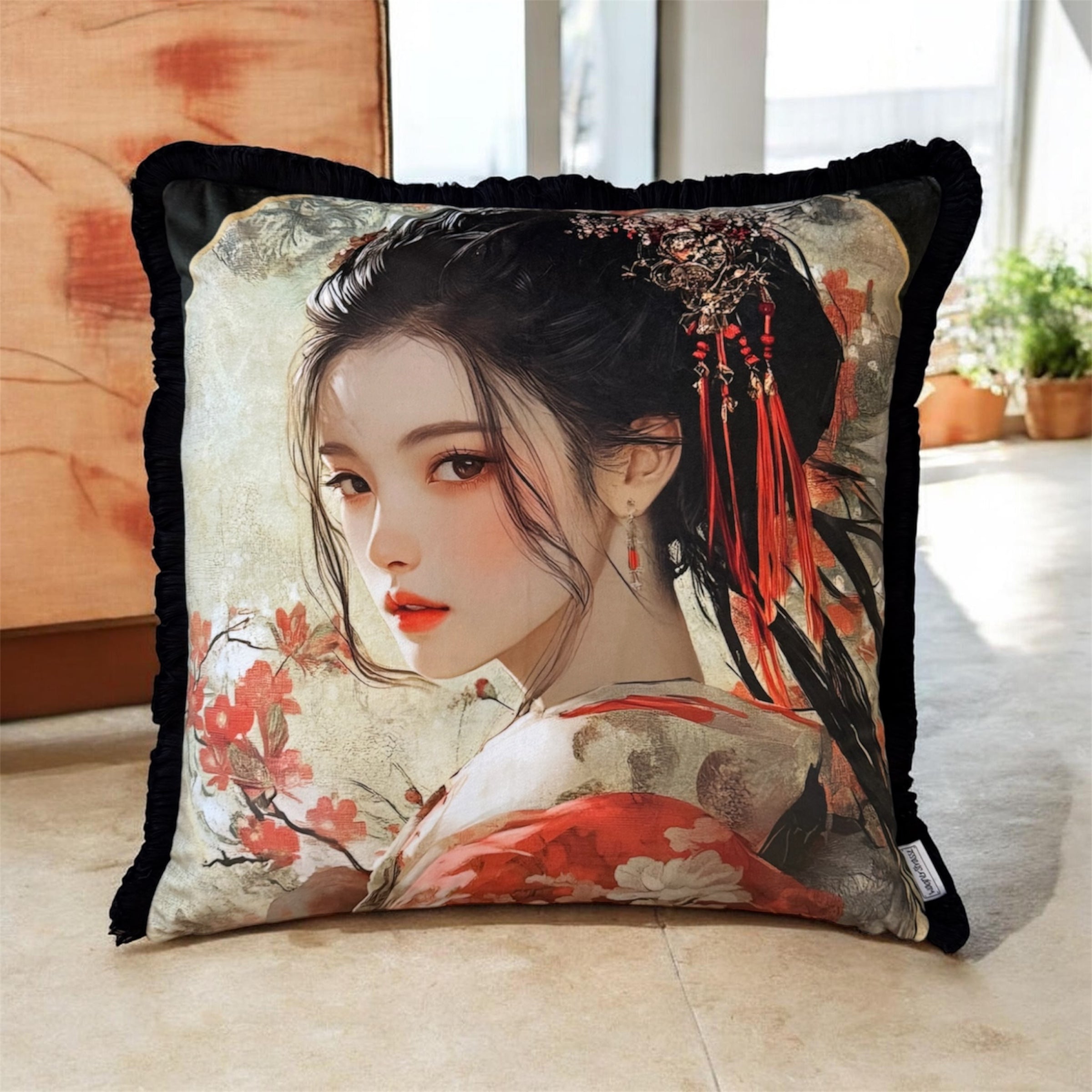 Samtweiches Kissen Geisha