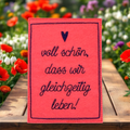 Postkarte gestickt