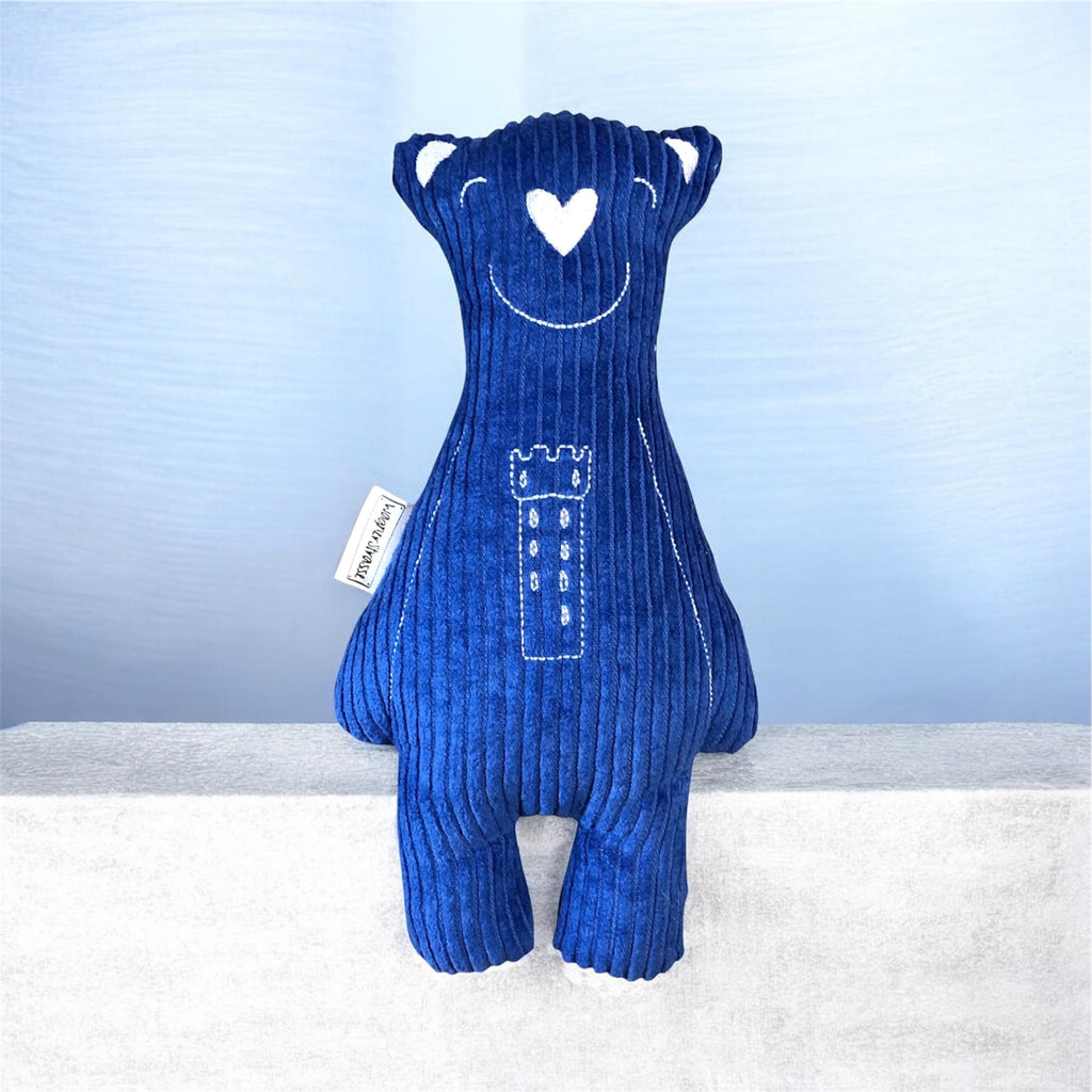 Liebhabär in blau weiß mit Mehlsack Stickerei
