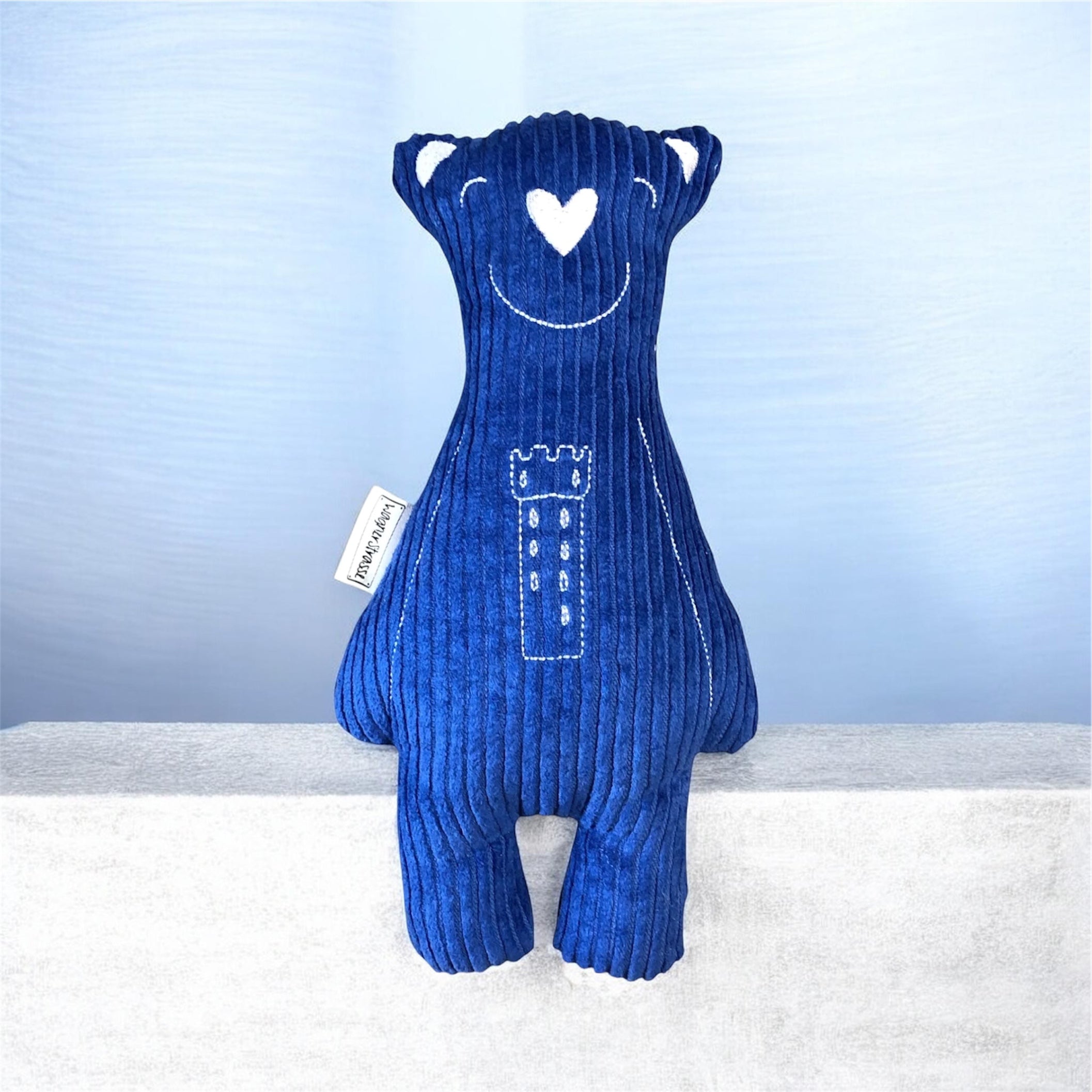 Liebhabär in blau weiß mit Mehlsack Stickerei