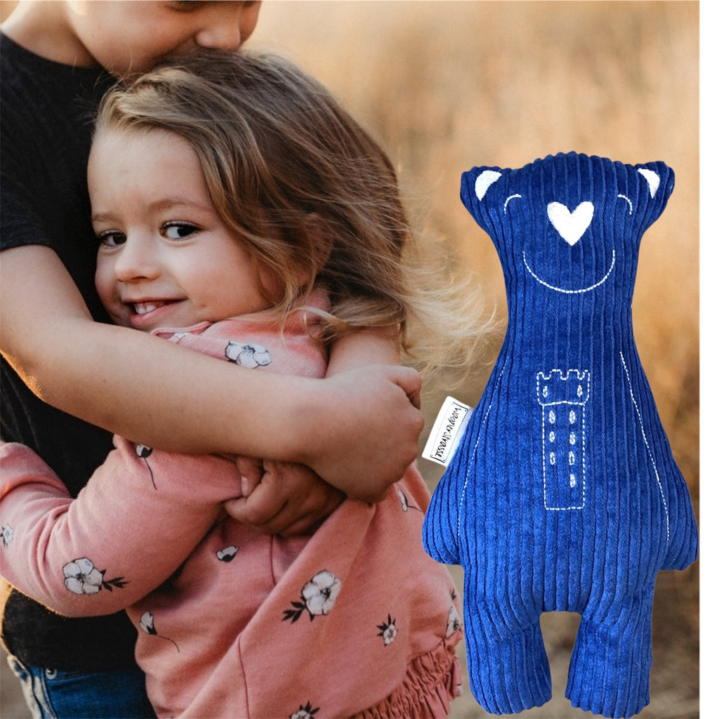Liebhabär in blau weiß mit Mehlsack Stickerei