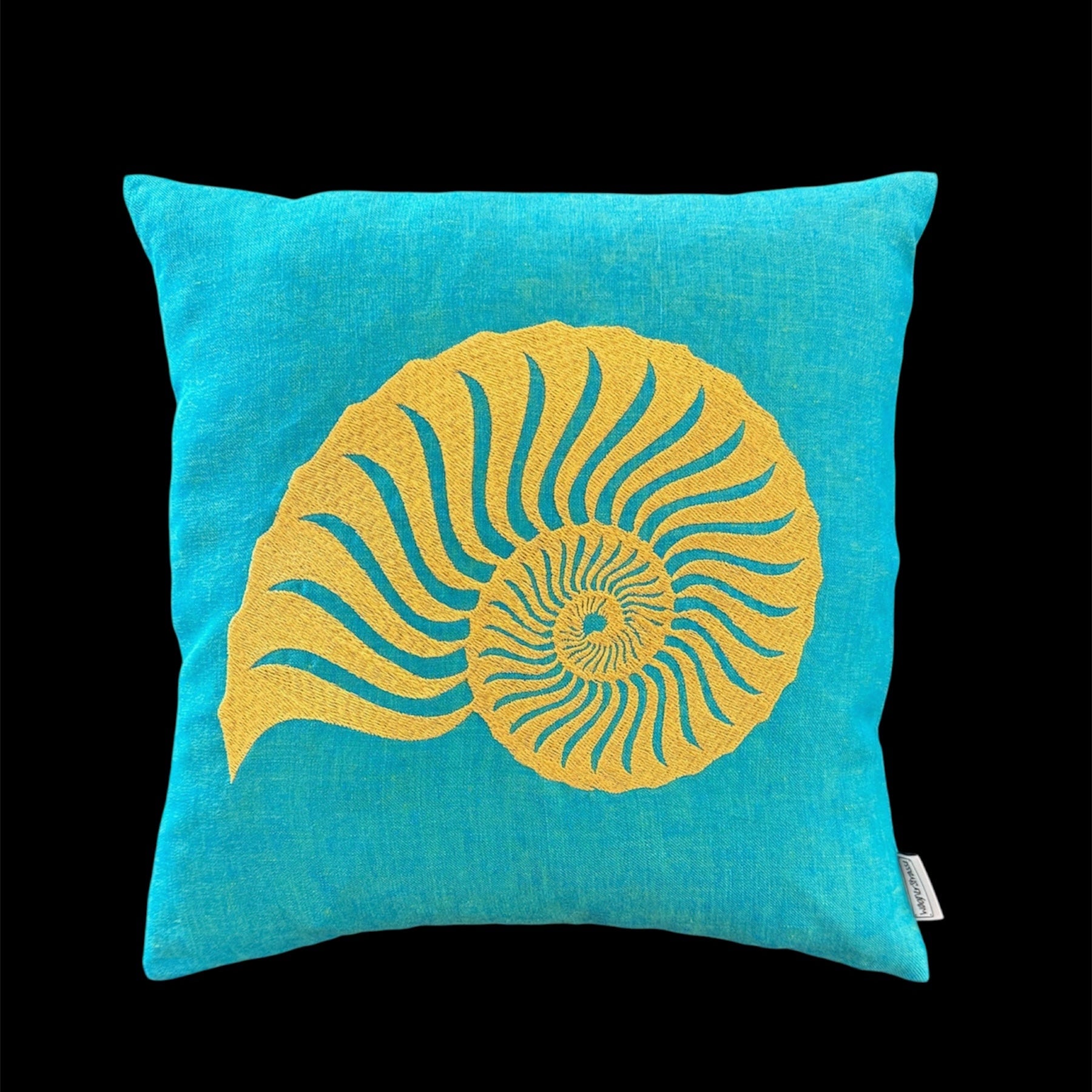 Besticktes Kissen Shell