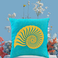Besticktes Kissen Shell