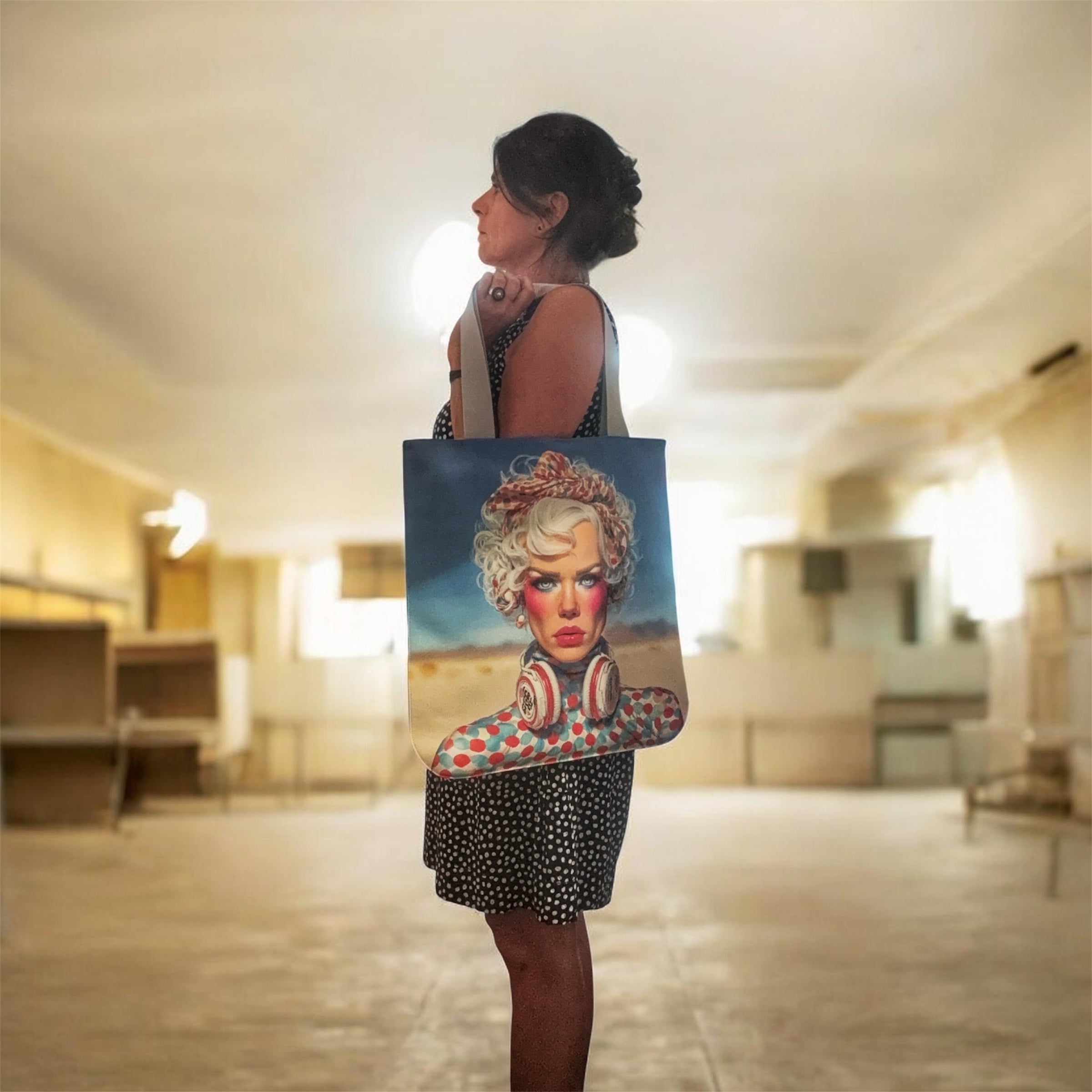 Shopper Tasche Digitalprint Space Woman
