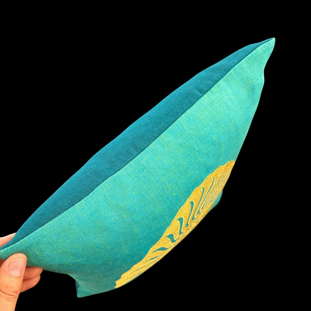 Besticktes Kissen Shell