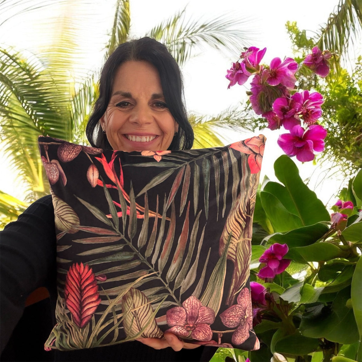 Samt Kissen Jungle 40x40 cm