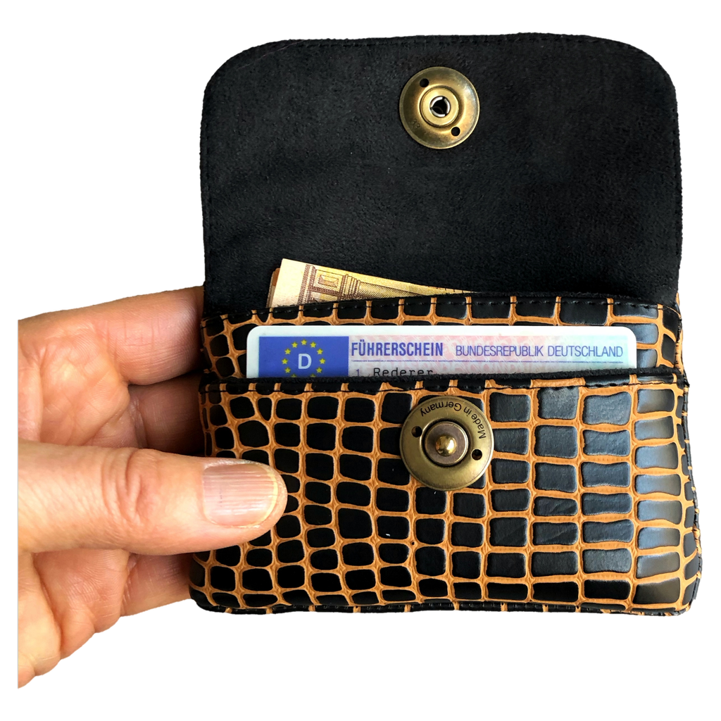 Kleines Portemonnaie mit Steckfächern, LoxxVerschluß