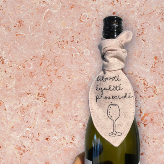 Bestickte Schleife mit  Botschaft