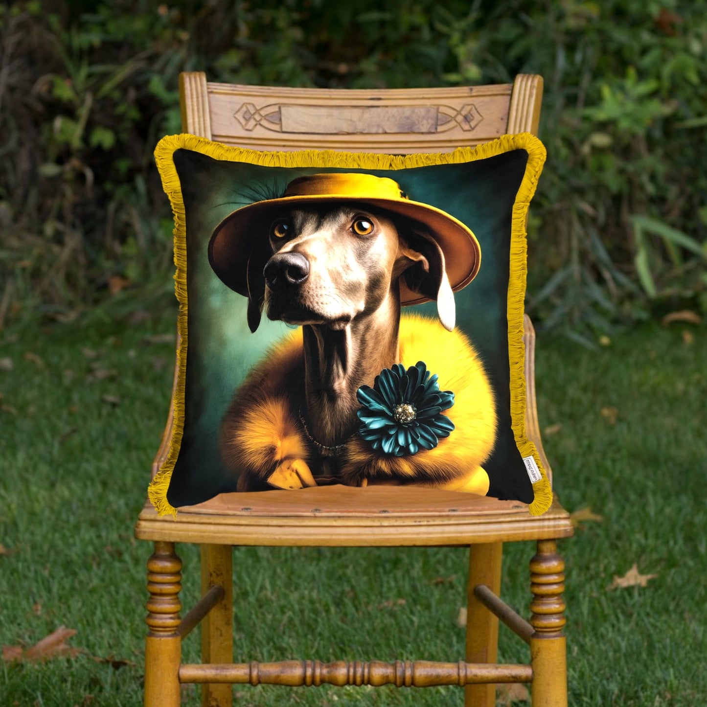 Cooles samtweiches Kissen Jagdhund